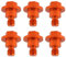 YINETTECH Lot de 6 Boulons de Protection de Fourche Avant de Moto Compatible avec KTM 125 150 200 250 300 350 450 85 65 50 SX EXC SXF EXCF Orange