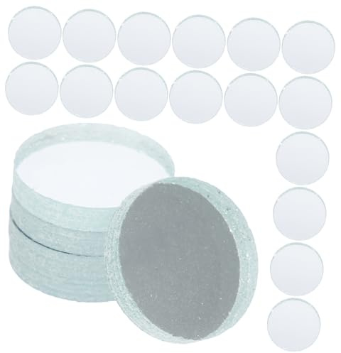 Housoutil 1tasche Rund Glasscheibe Für Diy-glasherstellung Dekoratives Glasstück Für Heimwerker Handgefertigte Glasdekore Diy-bastelbedarf Milchglasornament Für Inneneinrichtung