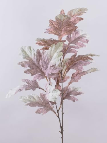 artplants.de Künstlicher Zweig Ahorn TUNDAKY, grau-grün-rosa, 100cm | Deko Ahornzweig