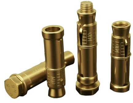 15pcs M6 Anchor Bolts, Heavy Duty Expansion Bolts, Wall Fixings for Wall Concrete Brick Block Hollow Walls Masonry Curtain Shelves Heavy Loads(M6*50)