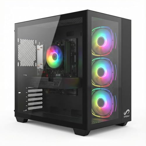 STGSivir PC Gaming Fisso, Ryzen 5 3400G, RTX 2060S 8G, 16G DDR4, 1T SSD | Computer Gaming per Streaming, Editing Video, Compiti, fino a 4.2 GHz, WiFi 6, BT 5.0, 4K,HDMI,DP, Win11 Pro, Case ARGB