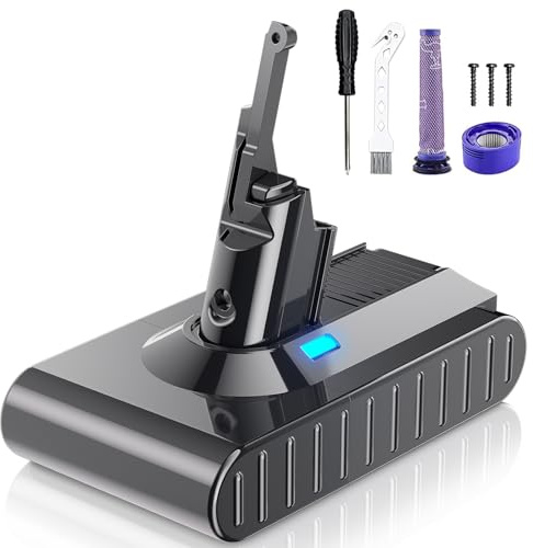 V8 SV10 Akku 21,6V 8000mAh Ersatzakku für Dyson V8 Akku-Staubsauger | Kompatibel mit Dyson SV10 SV25 Absolute Animal Motorhead Fluffy Kabelloser Geeignet für Wohnzimmer, Büros, Küchen usw