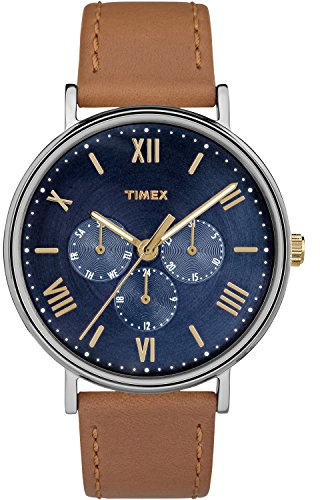 Timex Southview Montre Multifonction avec Bracelet en Cuir 41 mm