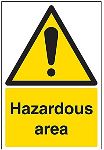 VSafety Panneau d'avertissement pour zones dangereuses – Portrait – 200 mm x 300 mm – Plastique rigide de 1 mm