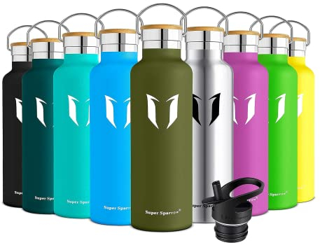 Super Sparrow Gourde Isotherme - Bouteille Isotherme - 750ml - Gourdes Inox Bouche Standard - Gourde Enfant sans BPA, pour Sport, Gym, Voyage
