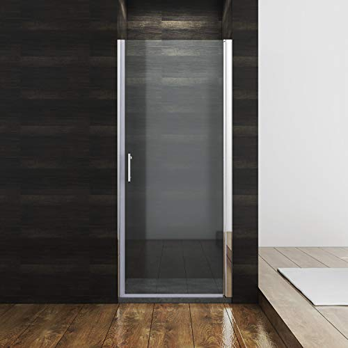 SONNI Duschkabine 90 x 185 cm Duschtür Pendeltür Duschabtrennung, NANO Glas
