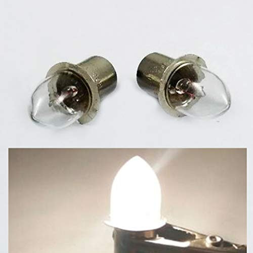 Lot de 5 ampoules P13.5S 2,4 V/0,7 A 1,68 W KPR pour lampe de poche, lampe torche à bride, lampe de rechange, outils de travail