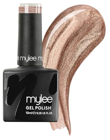 Mylee Gel Nail Polish 10ml [Masterpiece] UV/LED Soak-Off Nail Art Manicure Pedicure for Professional, Salon & Home Use [Shimmer Range] - Long Lasting & Easy to Apply