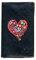 Syl'la Love Peace Joy Porte Carte Grise en Cuir pour Femme Noir personnalise avec Votre prenom