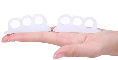 PEDIMEND Orthotic Silicone Toe Crest Offering Relief Claw or Hammer Toe Mallet Toes Props Straightener Corrector - Bunion Corns Blisters Protector For Men and Women (3 LOOP TOE SUPPORT, 2 PAIR)