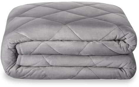 Kudd.ly Weighted Blanket Adult - Anxiety, Sensory Stress relief - 5kg Grey Double Weighted Blanket - Blanket for Bed