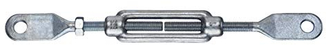 BIAT ® Spannschloss nach DIN 1480 mit Blattschrauben und Kontermutter rechts, Größen M8, M10, M12, M16, M20, M24, M30 verzinkte Ausführung (M12, galvanisch verzinkt)