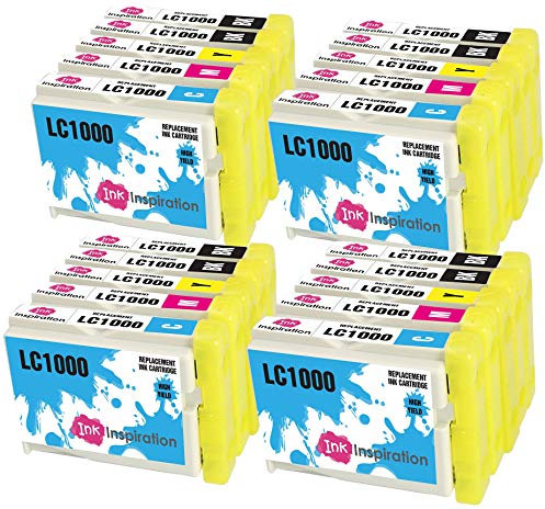 INK INSPIRATION® Ersatz für Brother LC1000 Druckerpatronen 20er-Pack, kompatibel mit Brother DCP-130C DCP-135C DCP-150C DCP-330C DCP-350C DCP-357C DCP-540CN DCP-560CN DCP-770CW MFC-235C 465CN FAX-2840