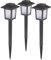 3x LED Solar Steck Leuchten Garten Weg Retro Feuereffekt Außen Laternen schwarz Globo 33577-3