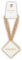 Creative Brands Sippin' Pretty Leather Decanter Liquor Tags, Set of 5, 2-Inch, White/Gold