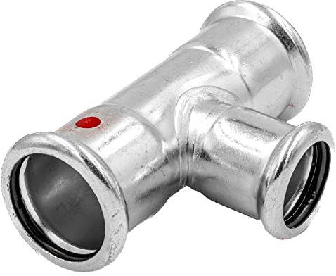 SANHA-Therm (Serie 24000) C-Stahl Pressfittinge SA, V, M-Profil T-Stück reduziert (35x28x35 mm)