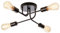 Industrial Semi Flush Mount Decke 4 Licht mit verstellbaren Metall Vintage Deckenleuchte E27 Halter schwarz lackiert für Küche Wohnzimmer Esszimmer Schlafzimmer （Schwarz）(Glühbirne nicht enthalten)