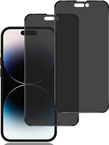 Meeter Anti-Spy Protector Pantallafolie para iPhone 14 Pro Max, [2 piezas] Privacidad Anti-espía Peeping Vidrio Templado Protector de Pantalla 9H Dureza Película Protectora