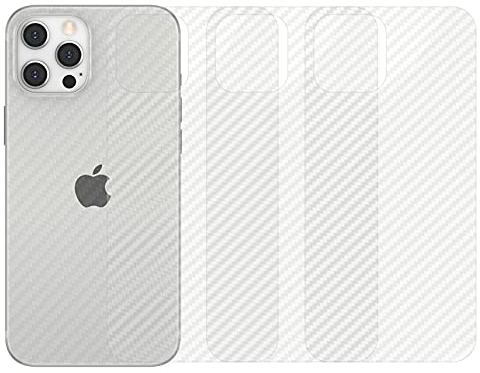qichenllu Carbon Muster 4 Stück Rückseite Folie kompatibel mit iPhone 14 Pro Max,Folie Hinten kompatibel mit iPhone 14 Pro Max,Klar Matt Klebefolie Kratzfest Hinten Schutz