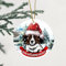 Weihnachtsschmuck Dear Santa Define Naughty Christmas Tree Ornament King Charles Spaniel Hund mit Hut 8,2 cm doppelseitiger Druck verdorbene Hunde Weihnachtsbaumschmuck für Liebhaber
