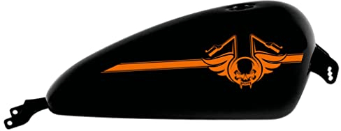 DualColorStampe Aufkleber kompatibel mit Harley-Davidson Tesktop DX-SX Sticker Moto Motorbike COD.M0162 (Orange)