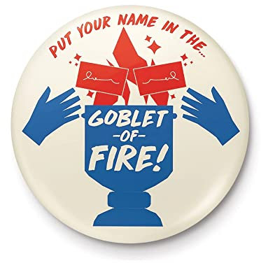 Badge Harry Potter Clubhouse Coupe de feu – Poudlard, Étain