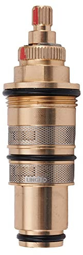 Thermostatic Cartridge Replacement for Shower Bar,Brass Replacement Thermostatic Cartridge Shower Mixer Valve Bar Repair Kit for Bathroom Kitchen Tap