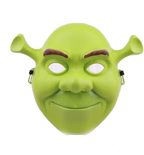 Hworks Green Shrek Cosplay Mask Party Overhead Cover Halloween Cosplay Props for Children