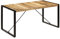 GuyAna Esstisch 160 x 80 x 75 cm Mangoholz Massiv Esszimmertisch Wohnzimmertisch HöHenverstellbar