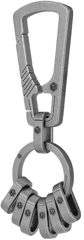 KeyUnity KM22SW Titan Karabiner Schlüsselanhänger, Schnellverschluss-EDC Schlüsselanhänger karabiner-Organizer mit Schlüsselring Keyring Halter Organizer
