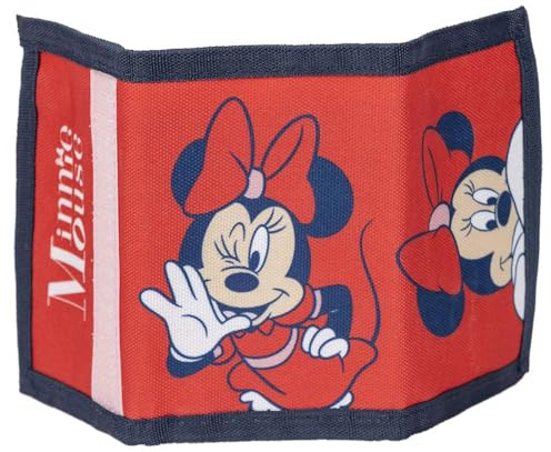 Minnie Mouse Sonnenbrille und Brieftasche - Rot und Schwarz - UV 400 Schutz und Kategorie 3 Filter - Brieftasche mit verschiedenen Fächern - Original Produkt entworfen in Spanien