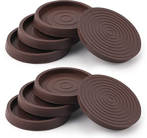 Lot de 8 patins antidérapants pour meubles, 6,4 cm, dessous de verre, butées de lit, pieds de meubles en silicone pour lit, armoire, canapé, chaise, table, piano