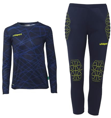 uhlsport Unisex Prediction Torwart Junior Trikotset, Blaugelb, 140 EU