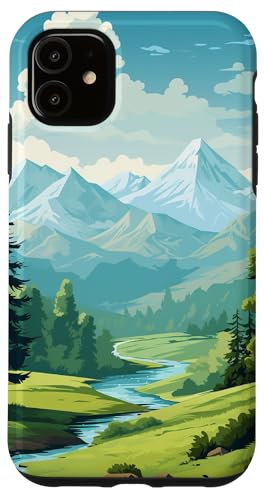 iPhone 11 Green Mountain Forest Case