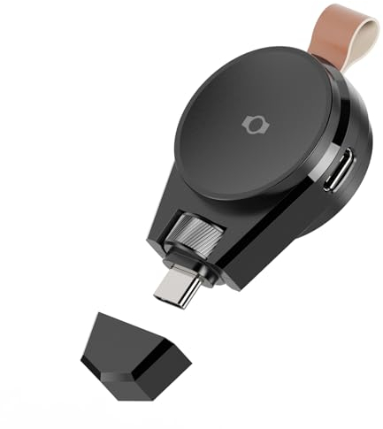 Caricatore per Samsung Galaxy Watch 7 Ultra 6 5,Caricatore Portatile USB C per Galaxy Watch,Caricatore Ruotabile Wireless Magnetico Compatibile con Galaxy Watch Ultra/7/6/6 Classic/5/5 Pro/4/3 ecc.