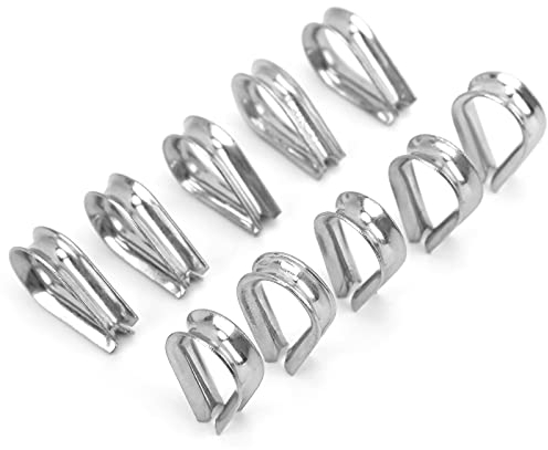 Boots-Drahtseil-Klauenklemmen, 6 Mm Edelstahl-Boots-Drahtseilklemmen, Kabelschuhe, Kauschenklemmen