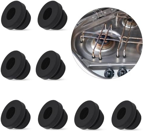UTXN 8 Stück Herdtülle, Topfträgergummis Gummitülle Rv-Herdtüllen Rostfüße Herdgummifüße für Rv-Herde Kompatibel mit 5-mm-Stangen