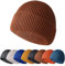 Enwokran Wintermütze Mütze Herren Damen Strickmütze Roll up Edge Cuffed Beanie Klassisches Design Herrenmütze Modern Weich Elastisch Haube Atmungsaktivem (Braun)