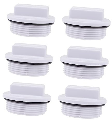 KONTONTY 6 Stück Gewinde-Pool-ablaufabdeckung Winterfest Spa-rücklauf Dicht Und Robust Für Den Pool-filterauslass