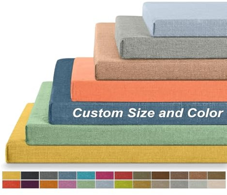 Maßgefertigtes Bankkissen Bankauflage Sitzbankkissen Stuhl-Sitzkissen Rutschfeste Sitzauflage Nach Maß für Fensterbank Schuhbank Gartenbank & Loungemöbel Outdoor & Indoor Bank Kissen,Dicke 12CM