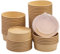 CaterCo Disposable Kraft Salad Bowls with Lids (500ml - 300 Sets) - Food Containers for Hot/Cold Use for Takeaway, Round Leakproof Kraft Paper Container, Microwavable, Eco-Friendly (500ml - 300 Sets)
