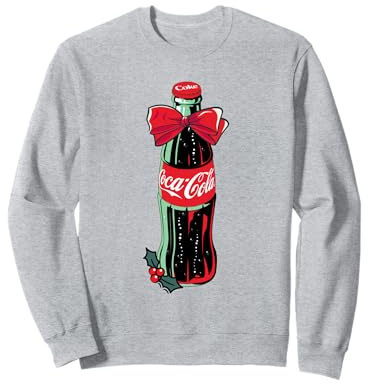 Coca Cola Christmas Holly Bottle Sweatshirt