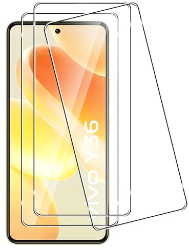 FWKDWHPH 3 Piezas Vidrio Templado compatible con vivo Y36 4G,Dureza 9H, Antiarañazos, Sin Burbujas,HD Protector de pantalla