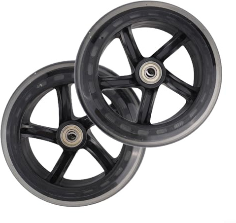 GLFLOW Fivestar Pro Freestyle Scooter-Räder, 125–200 mm Durchmesser, PU-Räder, leise, Rollschuh-Räder, Ersatz-Set (125 mm x 24 mm lichtdurchlässig)