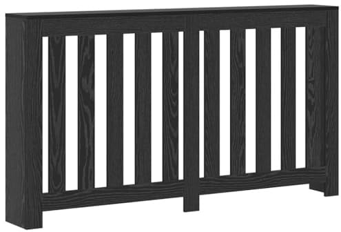 vidaXL Heizkörperabdeckung Schwarz Eichen-Optik 149 x 20 x 82 cm