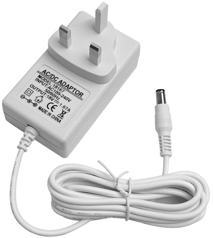 30W Power Adapter Compatible with Echo (3rd/4th Gen), Echo Show 8/10/15/21 Echo Plus (2nd Gen) Echo Show (2nd Gen) 18V 1.67A Charger with 2M Cable Safe Replacement White 30w power adapter for echo