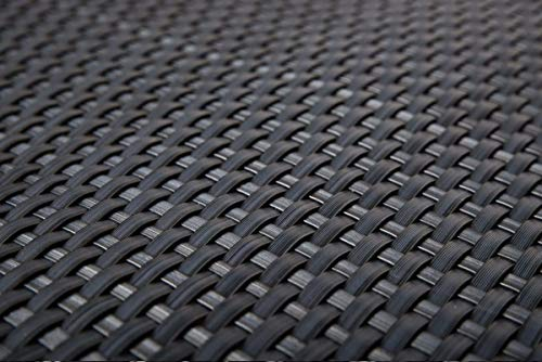 Sellon24® Balkonsichtschutz mit Ösen Balkonverkleidung Sichtschutz Balkonbespannung PE-Rattan RD03 anthrazit grau 90 (18,89€/m2)