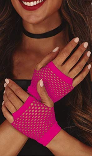 Fiestas Guirca, S.L. Guantes de Rejilla Corto Fucsia