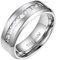 Mabohity Ring Herren/Damen Titan-Ring mit Zirkonia Titanium 8mm Breit Ewigkeit Ehering Verlobungsring Freundschaftsring Hochzeit Band, Silber, Größe 60