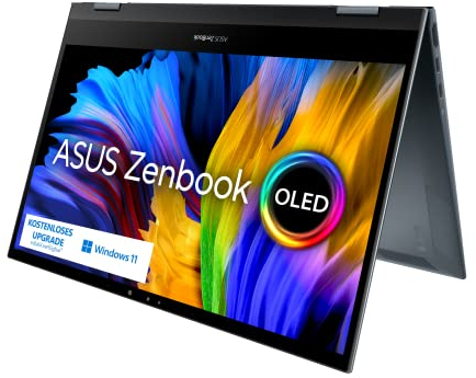 ASUS ZenBook Flip 13 Portátil 13,3, Full HD OLED 1920 x 1080 400 Nits, Touch) EVO Convertible (Intel i7-1165G7, 8GB RAM, 512GB SSD, Intel UHD Graphic, Win10H) Pine Grey